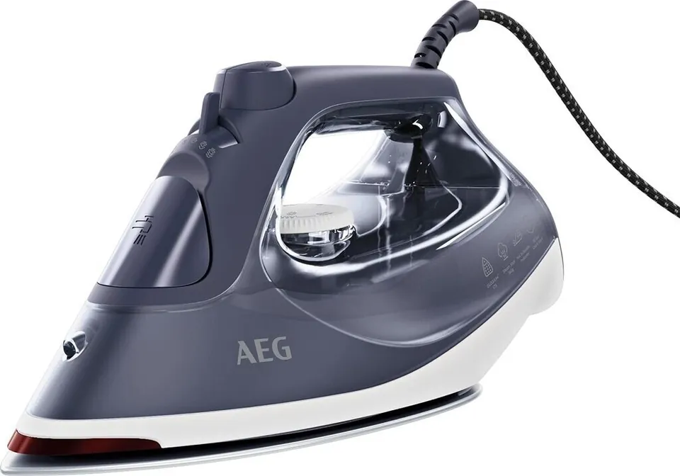 AEG Dampfbügeleisen SI6-1-2MN 2400 W Anti-Kalk System Restwärmeanzeige 160 g Dampfstoß