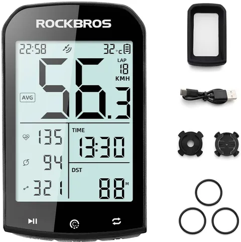 Rockbros Fahrradcomputer Kabellos GPS wasserdicht Tachometer und Kilometerzähler
