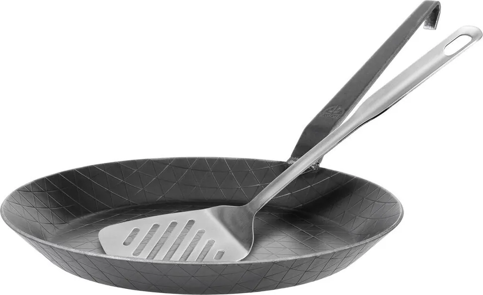 Gräwe Profi Bratpfanne 28 cm Schmiedeeisen mit Grillmuster