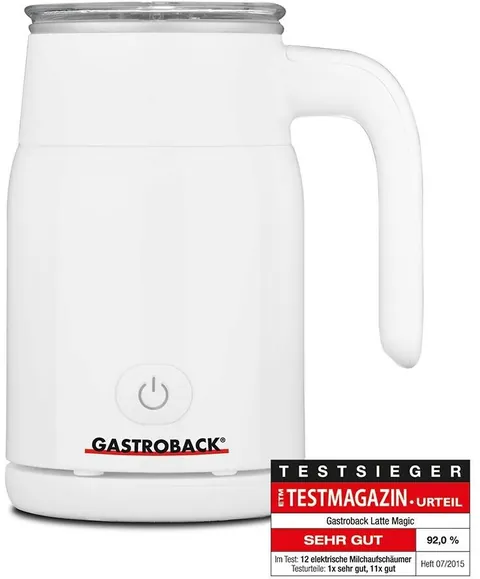 Gastroback Latte Magic Milchaufschäumer weiß