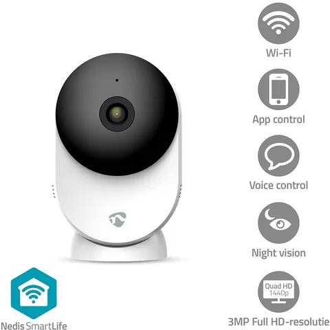 Nedis SmartLife Innenkamera Full HD [ ] (WIFICI12CWT_1296p)